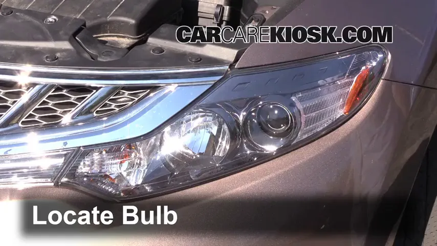 2012 Nissan Murano SL 3.5L V6 Lights Headlight (replace bulb)